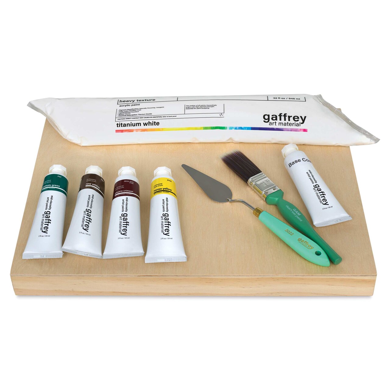 Gaffrey Heavy Body Texture Acrylic Paint - Cadmium Yellow Deep Hue, 16 oz